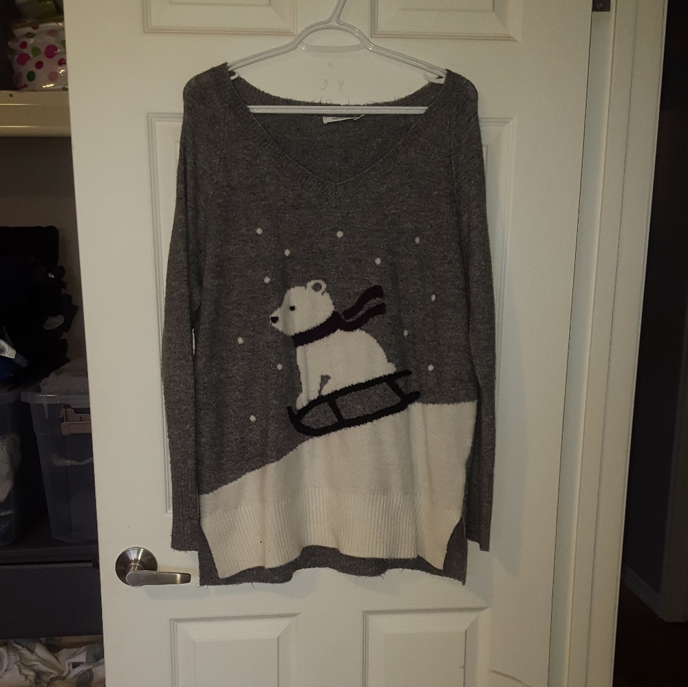 Sledding Bear Sweater